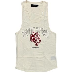 Darc Sport Men's Wolves Home Team Mecca Muscle Tank Top Tee T-Shirt in Cream